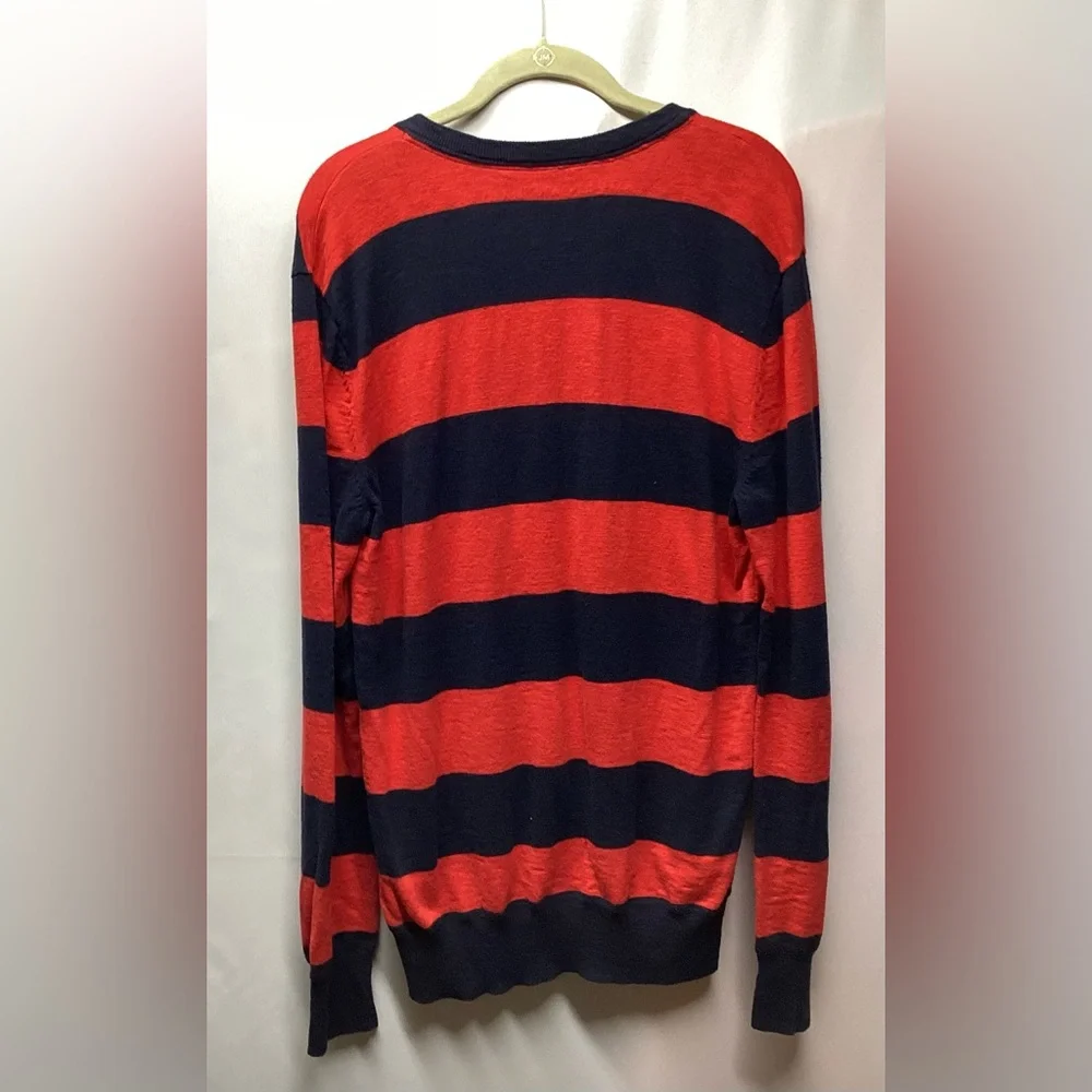 American Eagle sweater Men’s size Medium Navy/red Bold stripe